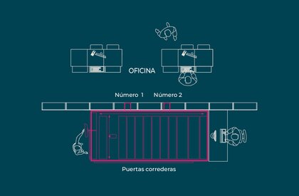  Plano de robot farmacéutico convertible en dos lados